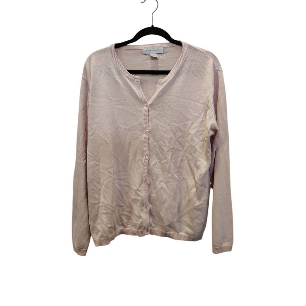 Vintage Sip and Shore pink‎ button down cardigan